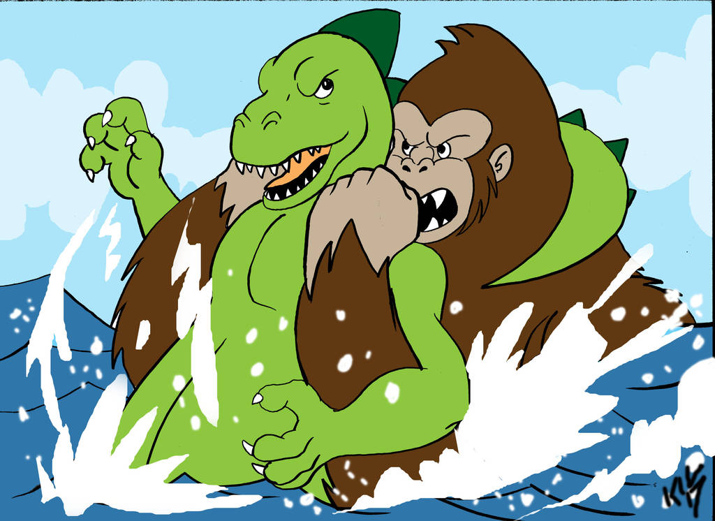 King Kong VS Godzilla Cartoon style! by Koku-chan on ...