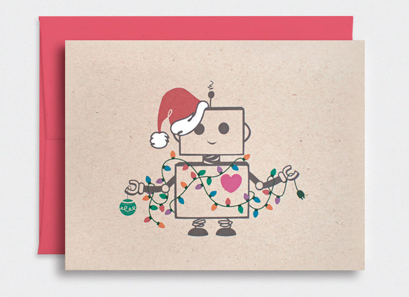 Christmas Card - Robot by happydappybits