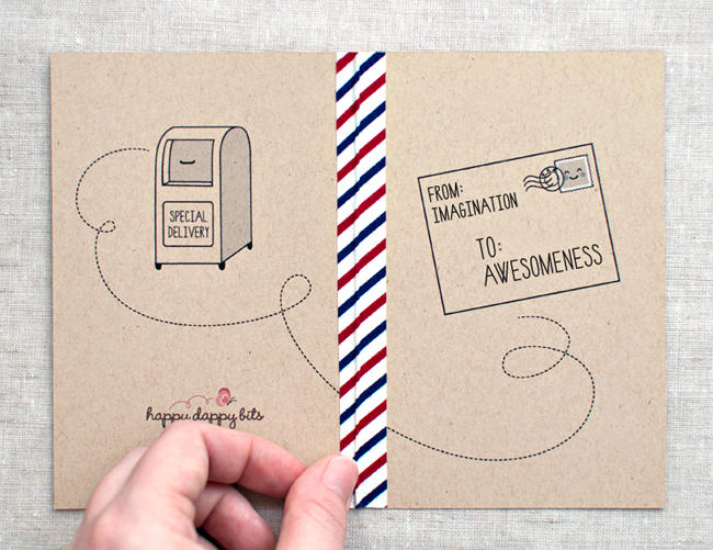 Special Delivery Mini Journal by happydappybits