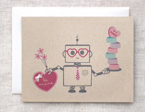 Valentine Robot Card by happydappybits