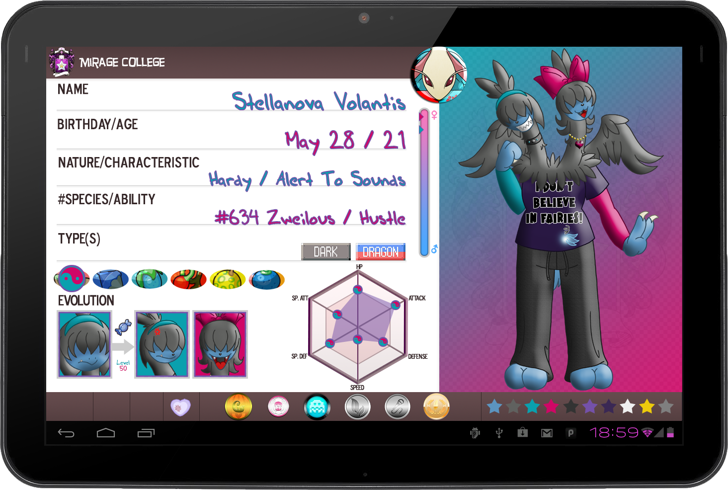 PKMNA: Y3 App - Stellanova Volantis by Rapha-chan