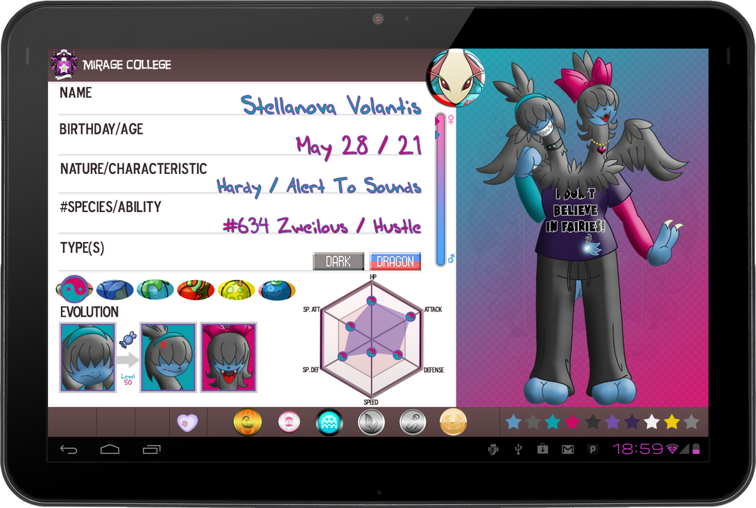 PKMNA: Y3 App - Stellanova Volantis by Rapha-chan