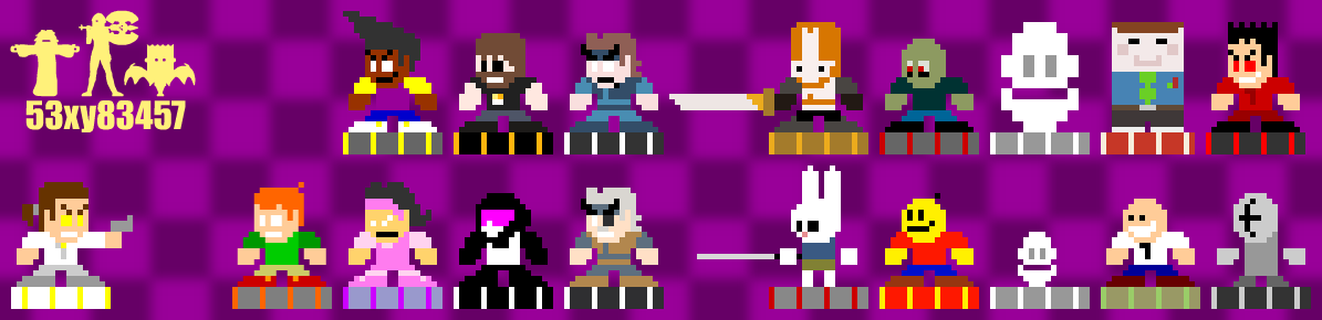 Mega Newgrounds Characters by 53xy83457