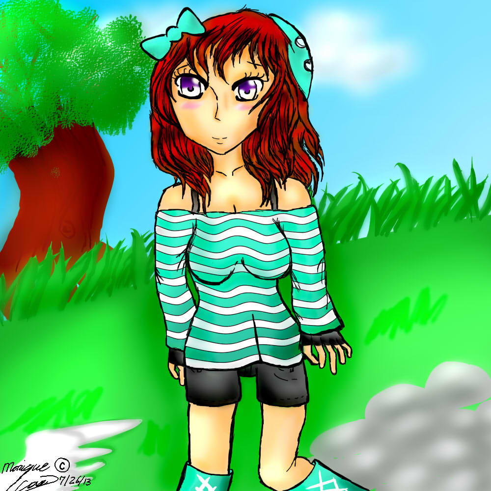 Anime Minecraft Girl by Da-Drawing-Cat-601
