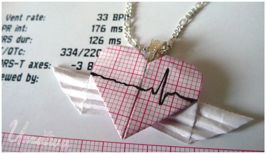 Angelic Heartbeat EKG Necklace by Umeiwa