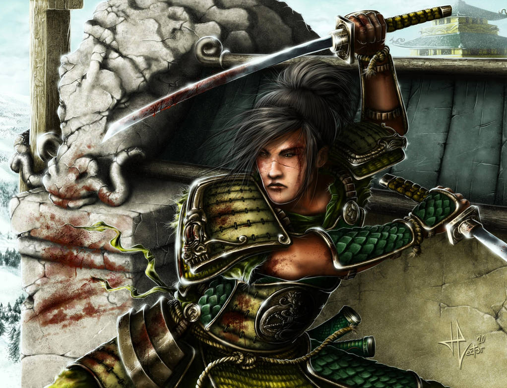 l5r - Mirumoto samurai by HectorHerrera