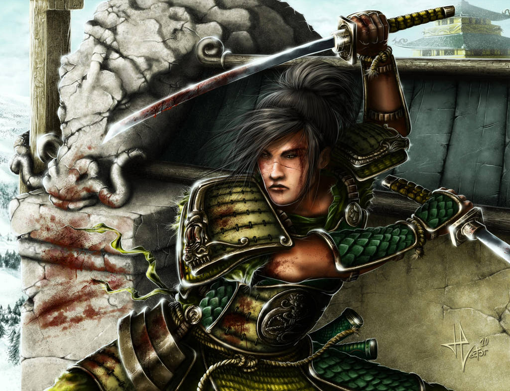 l5r - Mirumoto samurai by HectorHerrera