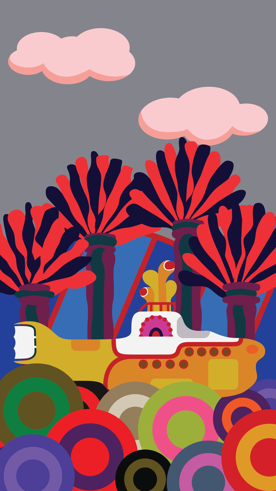 The Beatles Yellow Submarine Phone Background by UrLogicFails