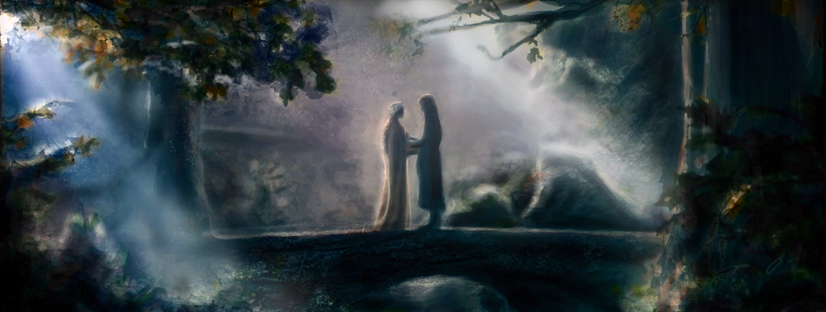Aragorn and arwen by Artofjuhani