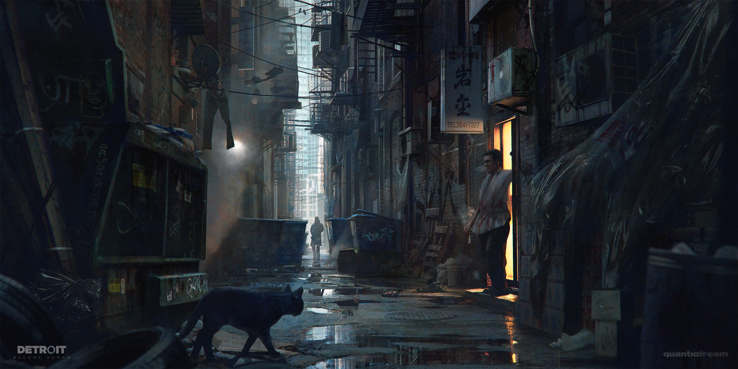 Alleyway - Detroit: Become Human by WojtekFus