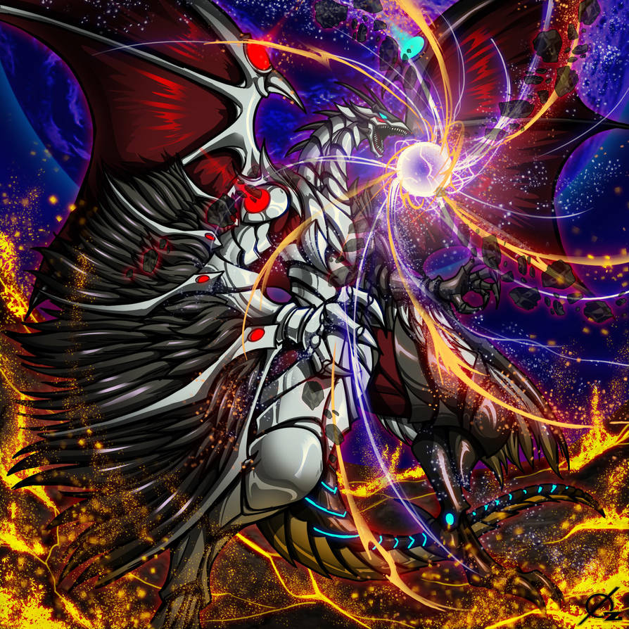 Fusion Blue Eyes White Dragon and Red Eyes Black by OsmarShotgun on