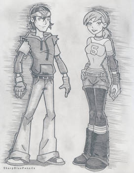 April and Casey by SharpBluePencils