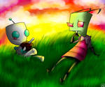 IZ - Zim and Gir by HayaMika
