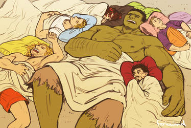 AVENGERS - sleepover by FerioWind
