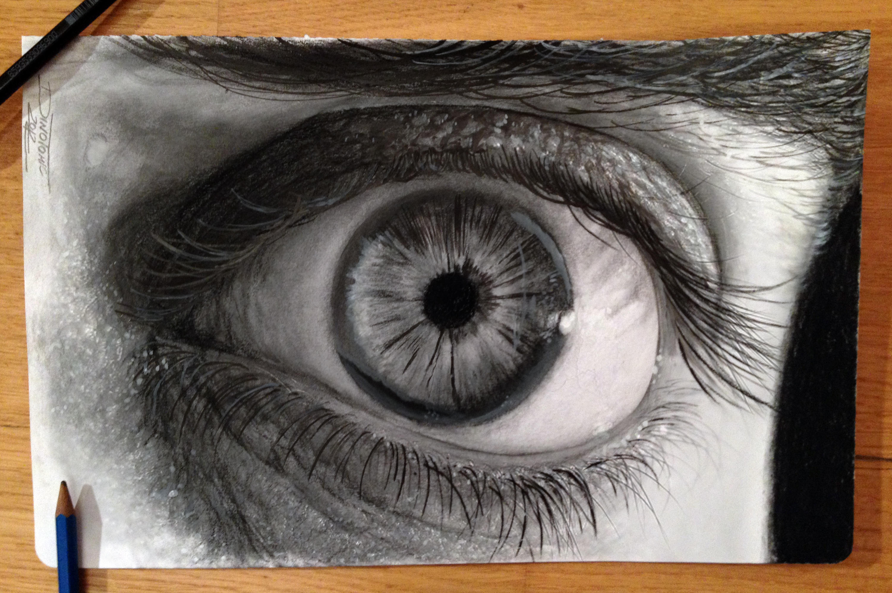 Eye Pencil Drawing by AtomiccircuS