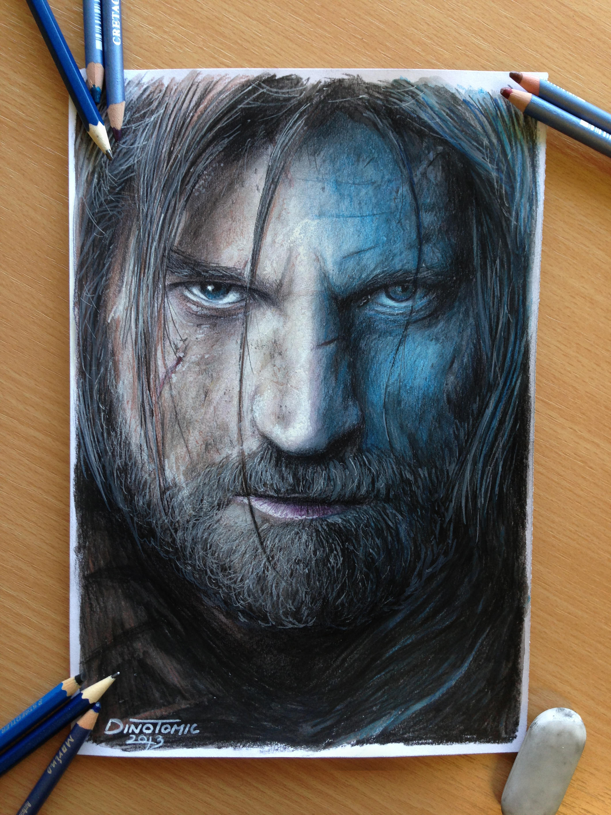 Jaime Lannister Color Pencil Drawing by AtomiccircuS