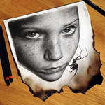 Girl Pencil Drawing by AtomiccircuS