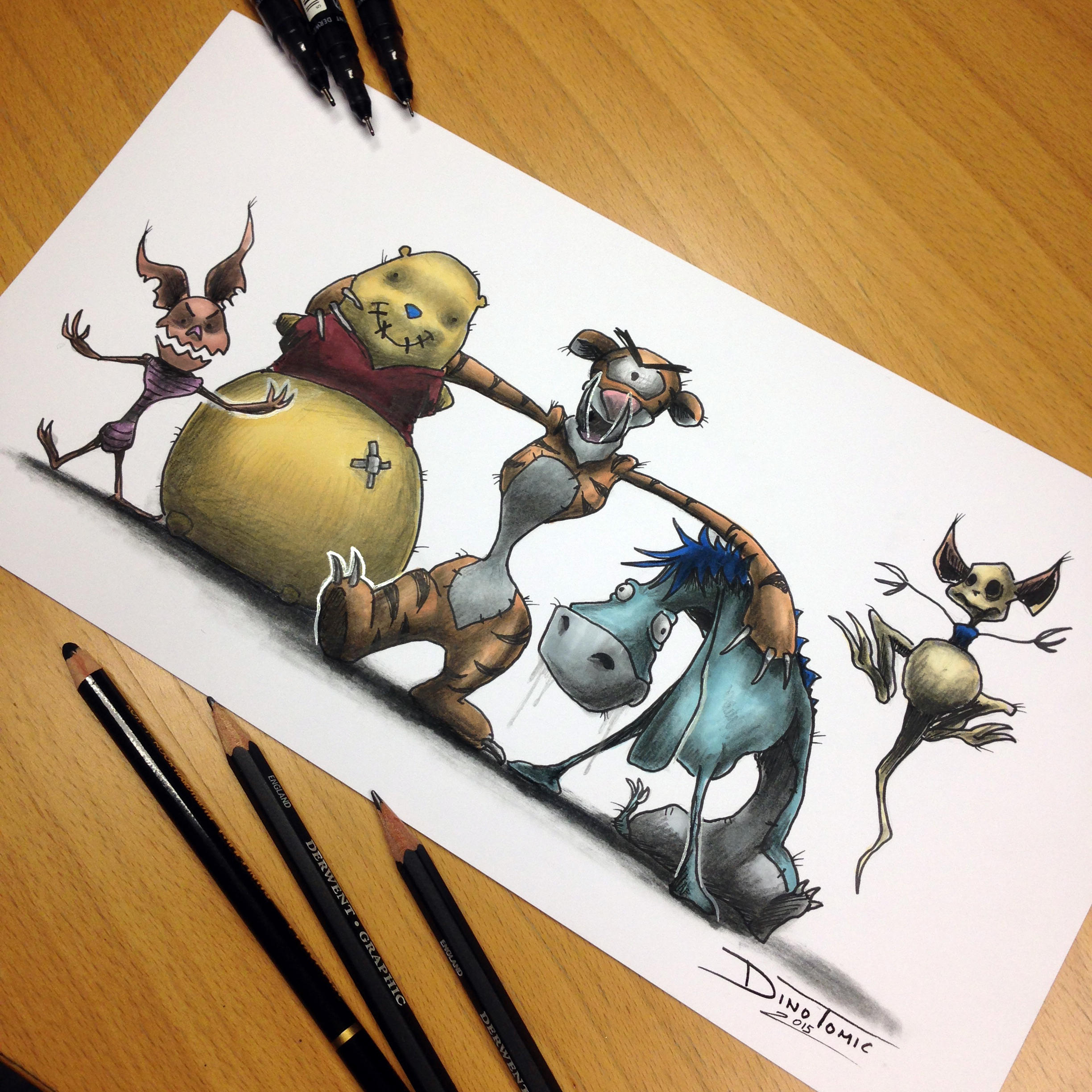 Winnie the Pooh Creepy Drawing by AtomiccircuS on DeviantArt