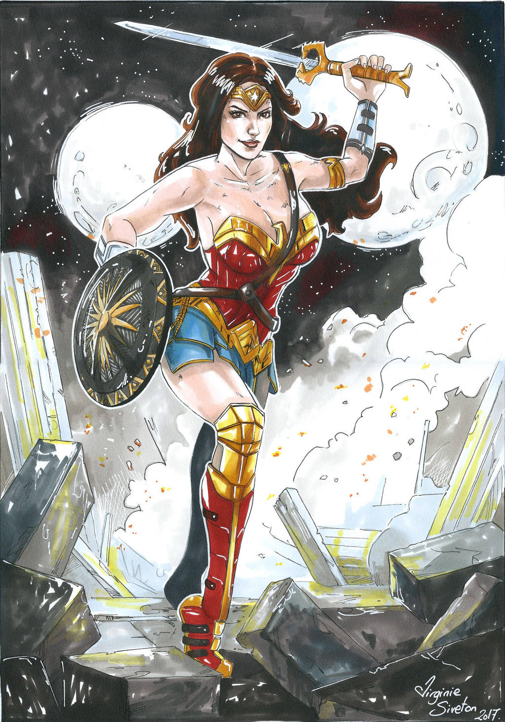 Wonder Woman BattleField by VirginieSiveton
