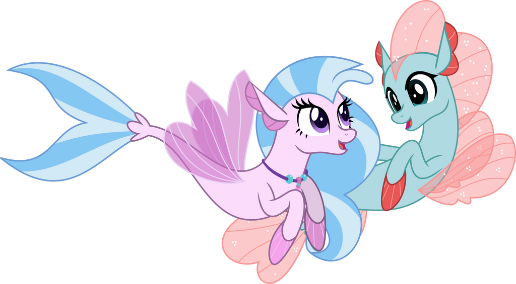 MLP Vector - Seapony Silverstream and Ocellus by jhayarr23
