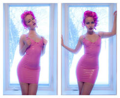 Dream Pink Latex Dress by AgatkaAltModel