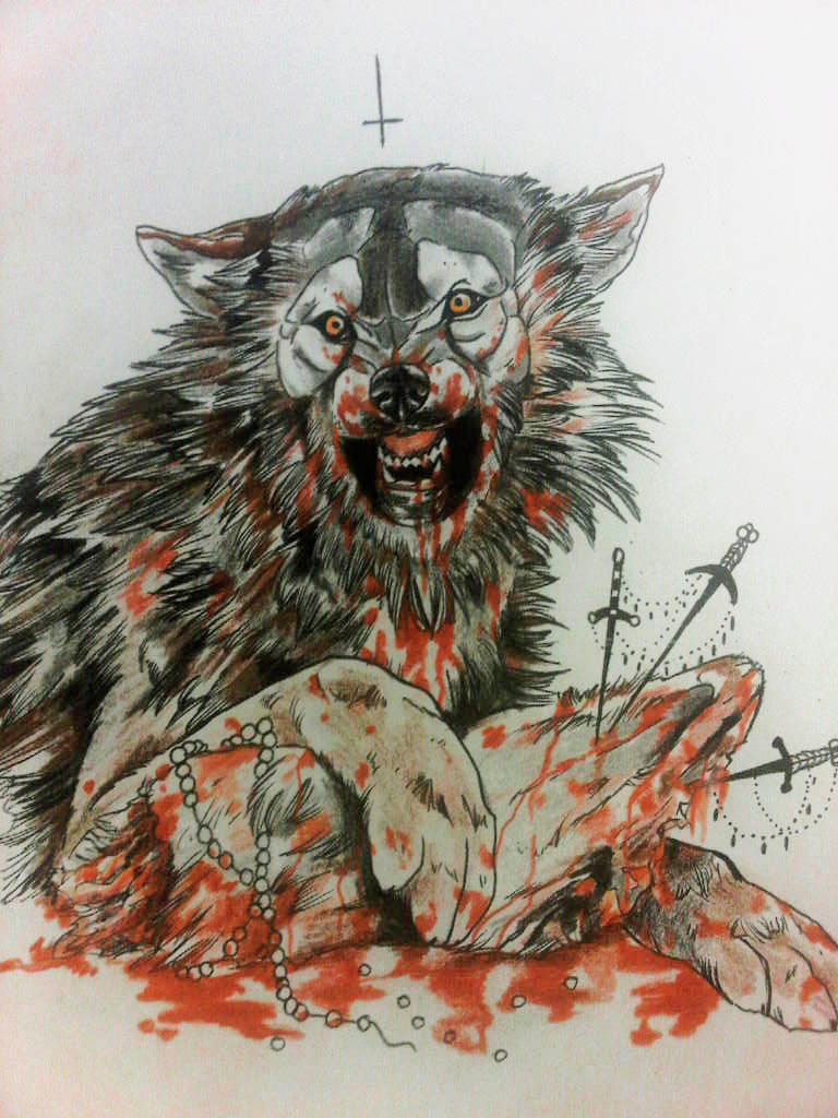 Evil wolf design by Akumashugitattoo on DeviantArt