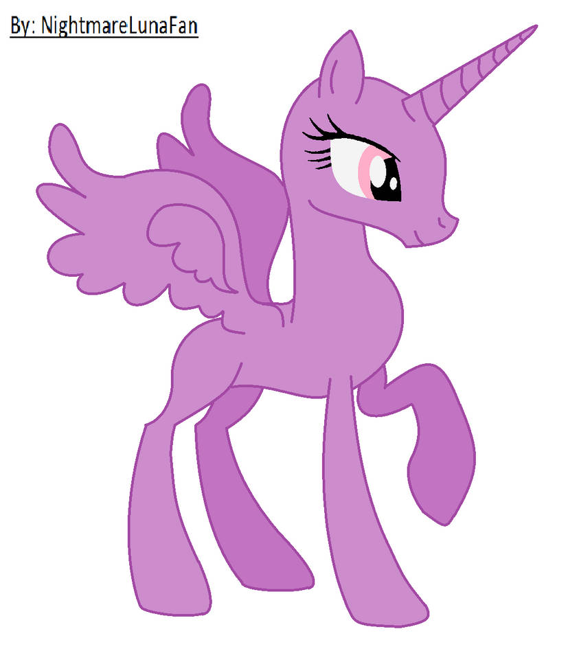 alicorn base by nightmarelunafan on deviantart