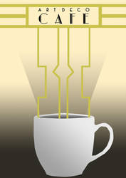art deco cafe poster