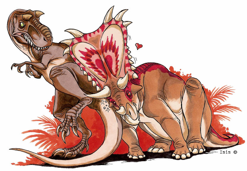 Drunken mojoceratops by IsisMasshiro