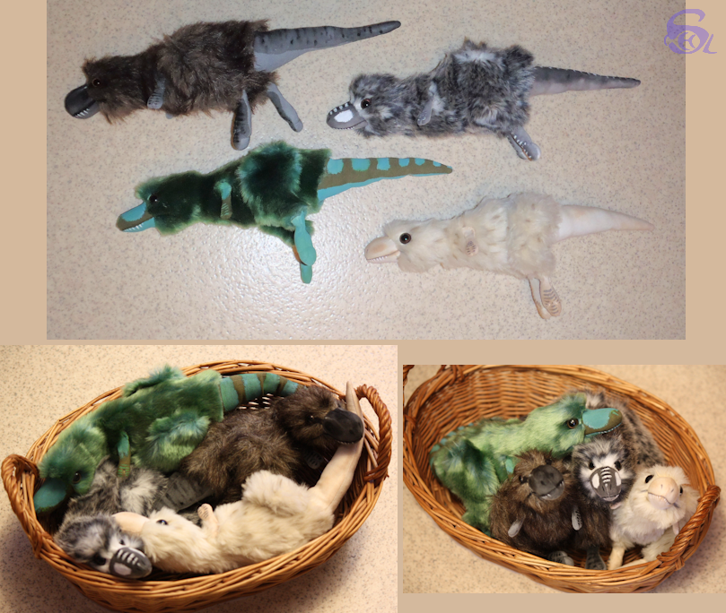 Tyrannosaurus hatchling - plushies by IsisMasshiro