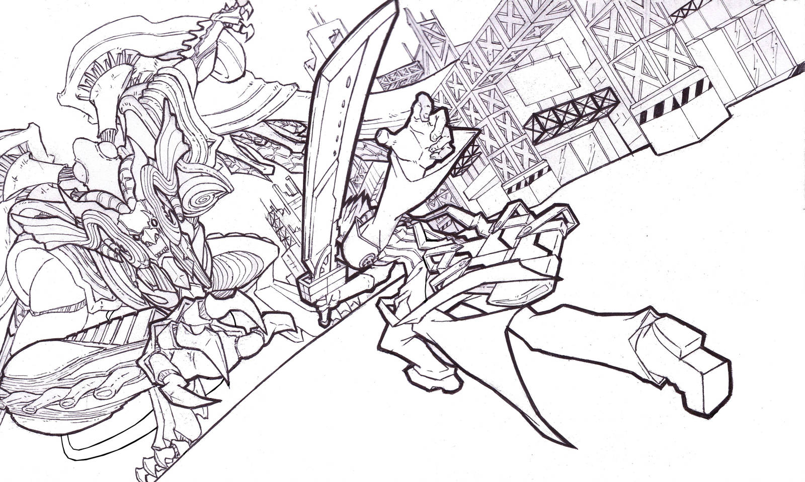 FFVII:ADVENT CHILDREN-SIN BAHAMUT VS CLOUD STRIFE by qin93 ...