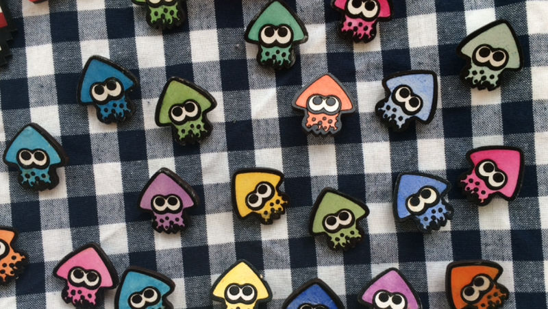 Inkling Squid Brooch Pins by Alecat