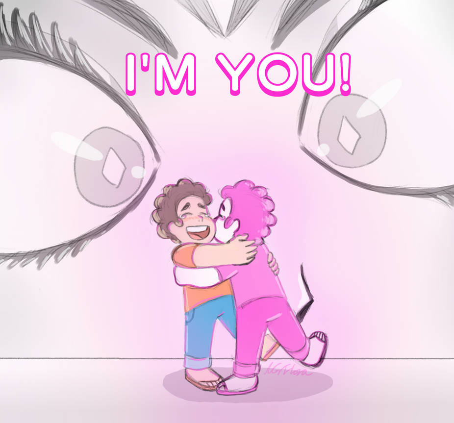 For Pink Diamond has completely and truly turned into Steven Diamond and became half of him, we can all finally say it together… GOODBYE FOREVER, MAMA PINK! ;_; Tumblr: florang.tumblr.com