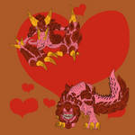 Valentines Kaiju by CreatureUnderTheBed