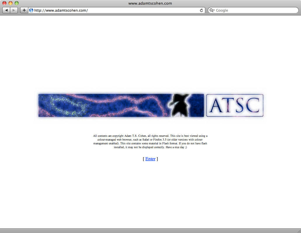 adamtscohen.com Splash Screen by AdamTSC