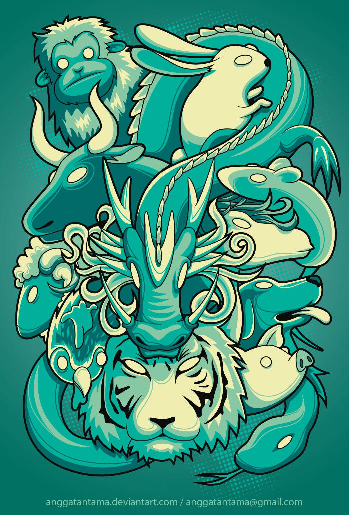Chinese Zodiac by anggatantama
