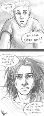 Spike and Sam - Green Eyes by oomizuao