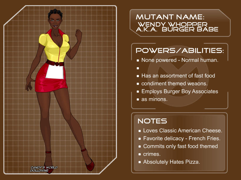 Burger Babe - Character Bio by JGalley0