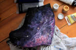 Handpainted nebula shoes by AlexandraSophie