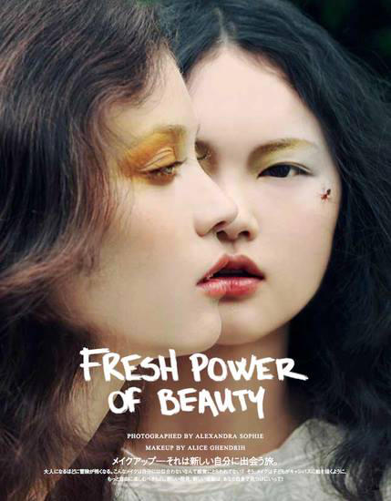 Vogue Japan: Fresh power of beauty by AlexandraSophie