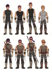 TMNT 2k12 - Humanized - Full Body by NightLiight