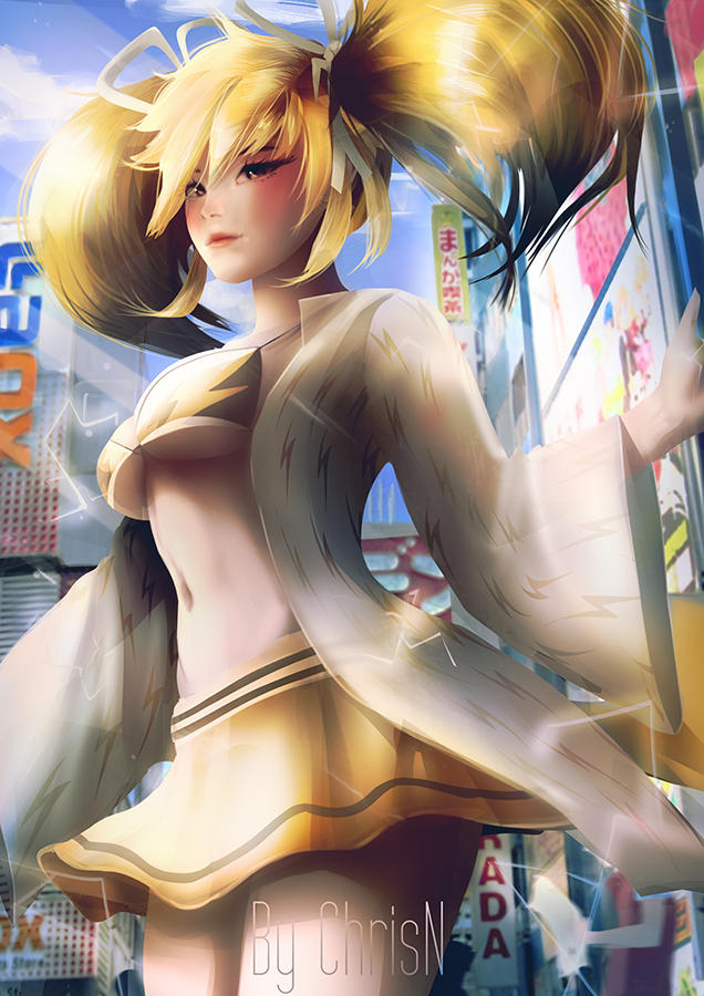 Pikachu Themed Pinup by ChrisN-Art
