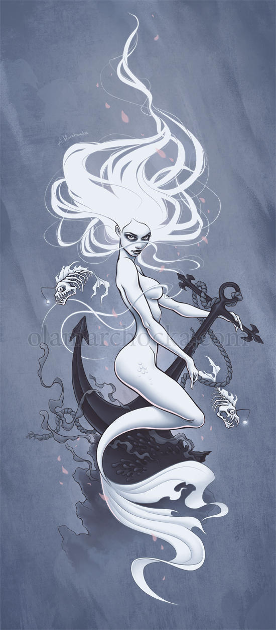 Ghost Mermaid by aleksandracupcake