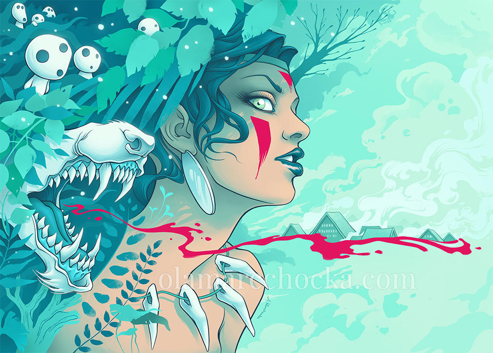 Princess Mononoke by aleksandracupcake