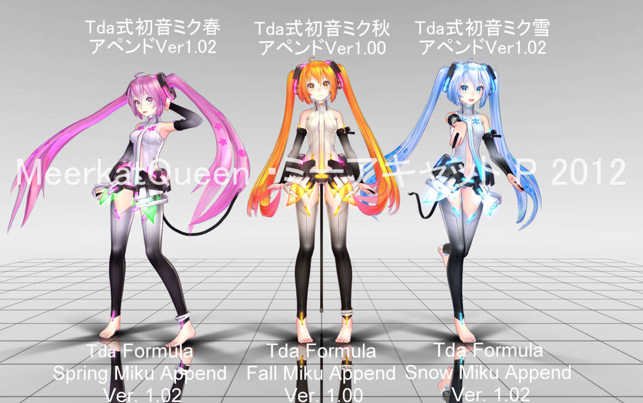 DISTRABUTION ENDED Tda Formula Miku Seasons Append by MeerkatQueen