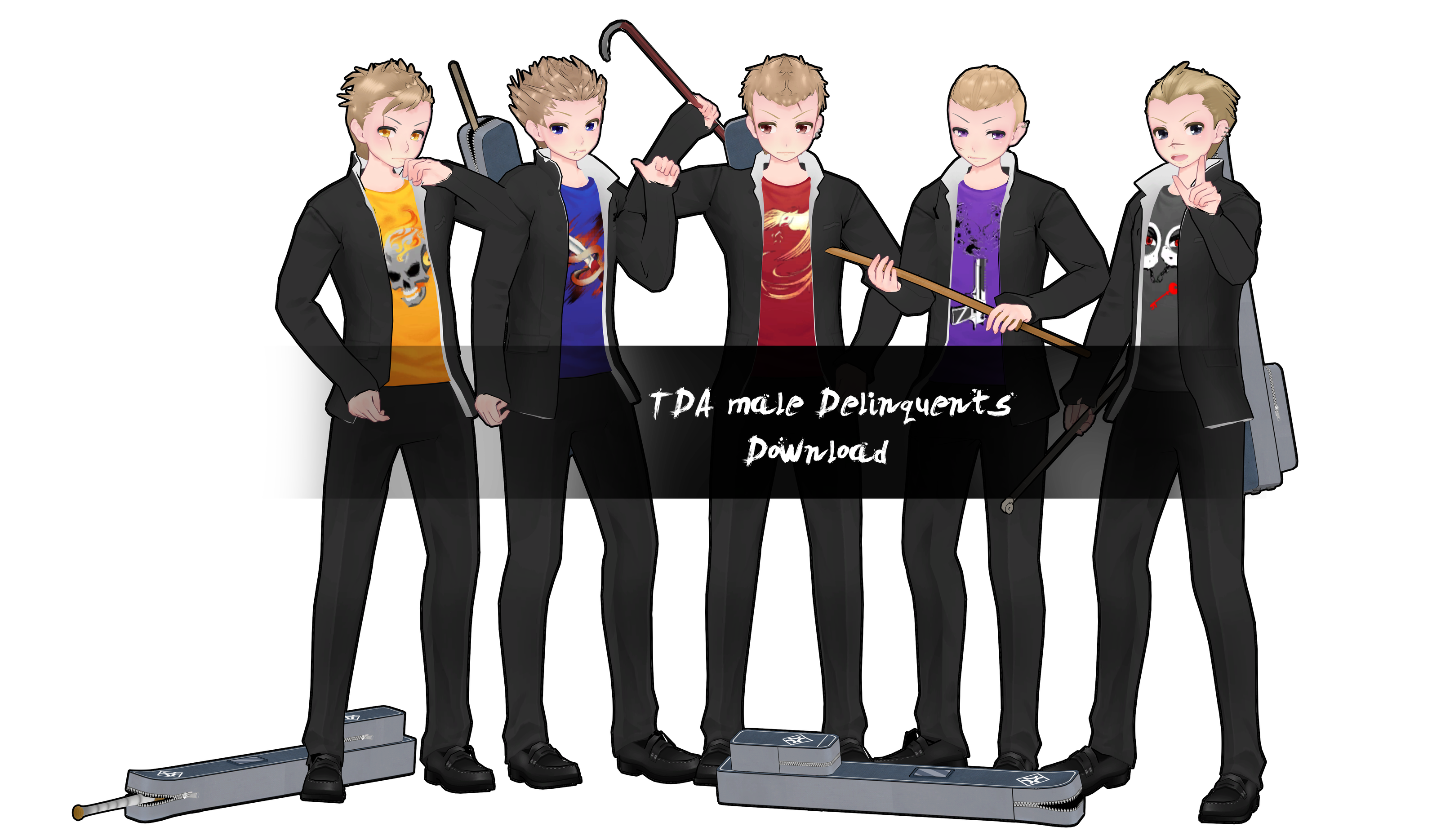 [TDA Yandere Simulator] Delinquents [Download] by ShoyuRamen on DeviantArt