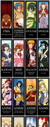 Anime Bookmark Collection by Shira-chan
