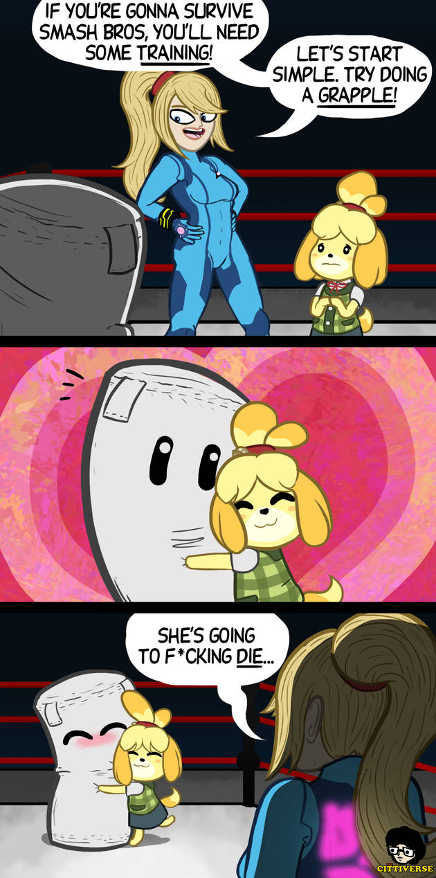 Isabelle Trains for Smash by TheCittiverse on DeviantArt