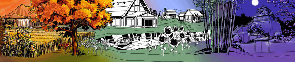 Toho Scroll Project Background (1/2) by pellaeon