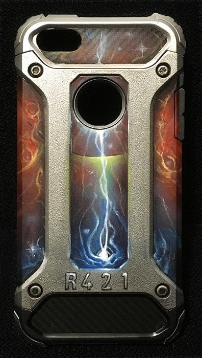 70's style sci-fi phone case re-paint. by Sebbythefreak